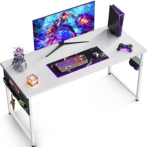 ラスト1点⭐️幅120 ゲーミング パソコンデスク 作業台 ミシン台 収納棚付き Amazon | Maihail ラック付き 120 デスク 白 パソコンデスク 机